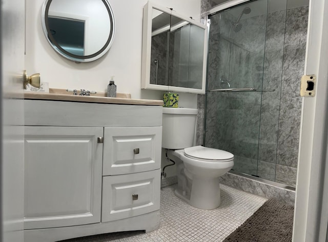 4441 NW 16th St Unit J210, Lauderhill, FL 33313 - full bath with toilet, vanity, a stall shower, and tile patterned floors