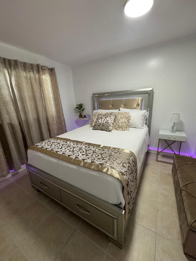view of tiled bedroom