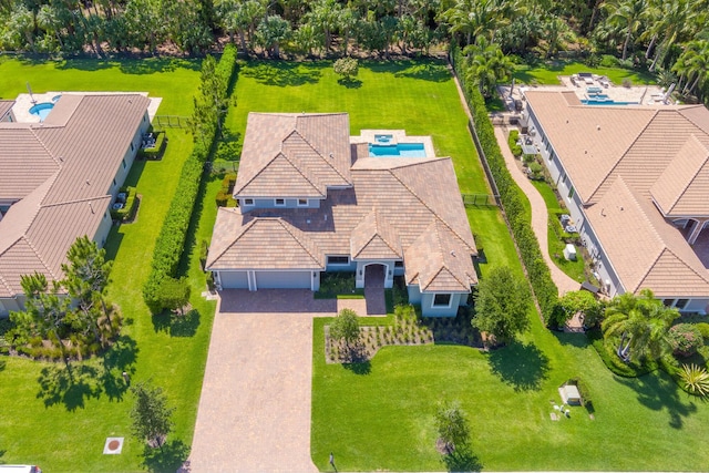 5211 SW Blue Daze Way, Palm City, FL 34990 - aerial view of property and surrounding area featuring a pool area