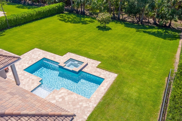 5211 SW Blue Daze Way, Palm City, FL 34990 - view of pool featuring a patio and a pool with connected hot tub