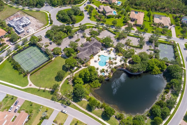 5211 SW Blue Daze Way, Palm City, FL 34990 - aerial view of property and surrounding area featuring a large body of water and a pool