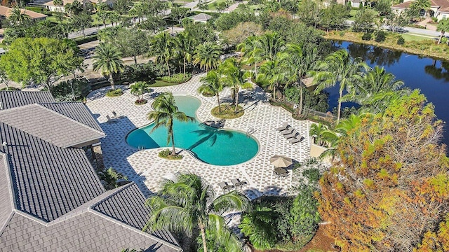5211 SW Blue Daze Way, Palm City, FL 34990 - view of pool with a water view