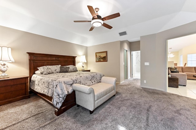 11683 Briarwood Cir Unit 4, Boynton Beach, FL 33437 - carpeted bedroom with baseboards and a ceiling fan