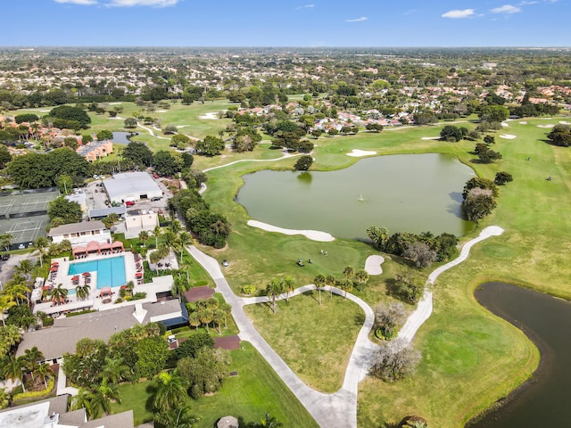 11683 Briarwood Cir Unit 4, Boynton Beach, FL 33437 - aerial view of property and surrounding area featuring a nearby body of water, nearby suburban area, and a golf course