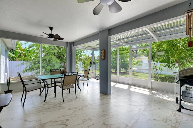 1226 SW San Antonio Ave, Port Saint Lucie, FL 34953 - sunroom with ceiling fan and outdoor dining area
