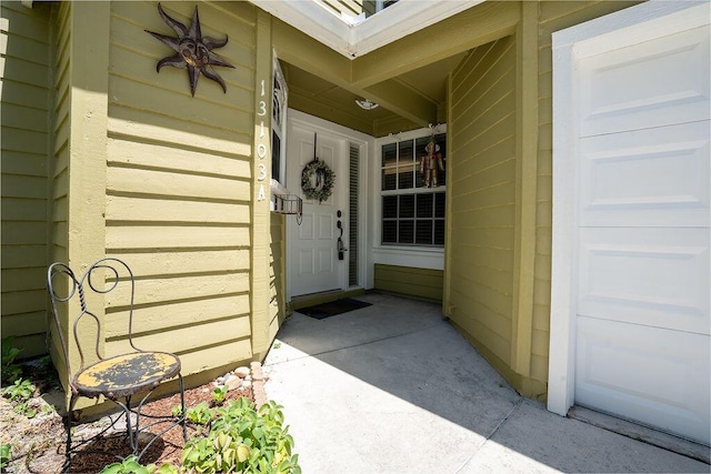 view of exterior entry