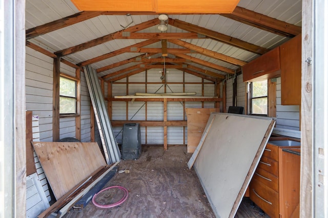 view of storage room