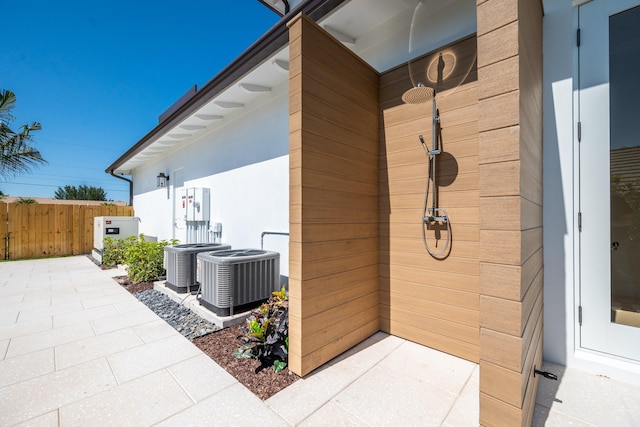 view of patio / terrace with central air condition unit