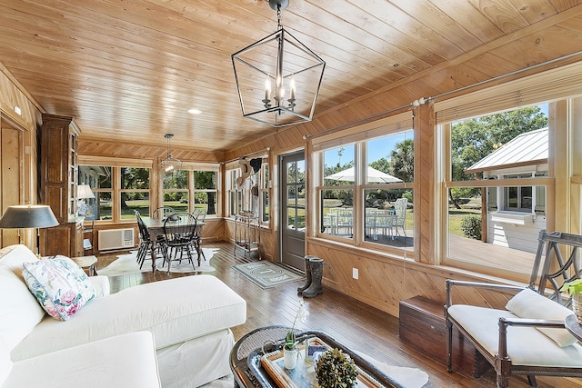 32801 US Highway 441 N Unit 64, Okeechobee, FL 34972 - sunroom featuring a chandelier