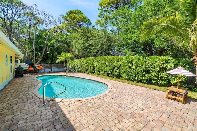 903 Oak Cir, Jupiter, FL 33458 - view of swimming pool with a fenced backyard and a patio
