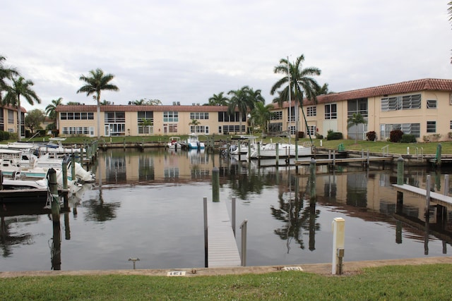dock featuring a water view