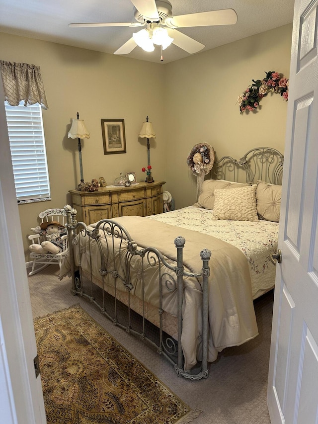 17287 Boca Club 1 Blvd Unit 1, Boca Raton, FL 33487 - carpeted bedroom with ceiling fan