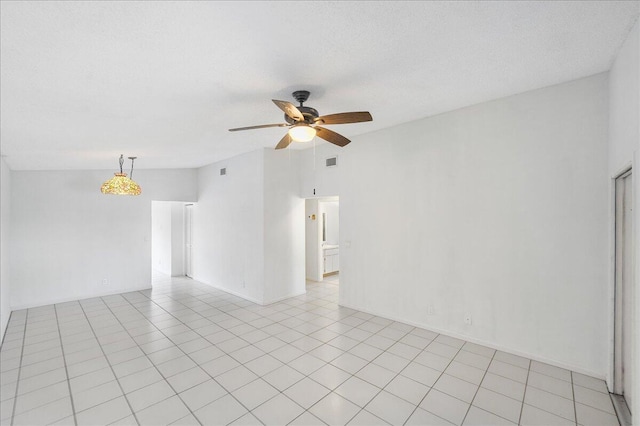 spare room featuring ceiling fan