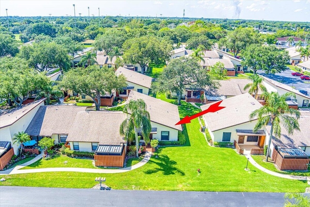 aerial view of residential area