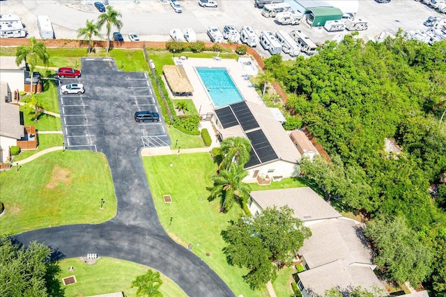 bird's eye view of a pool