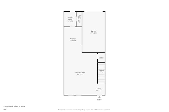 1310 S Jeaga Dr, Jupiter, FL 33458 - floor plan / room layout