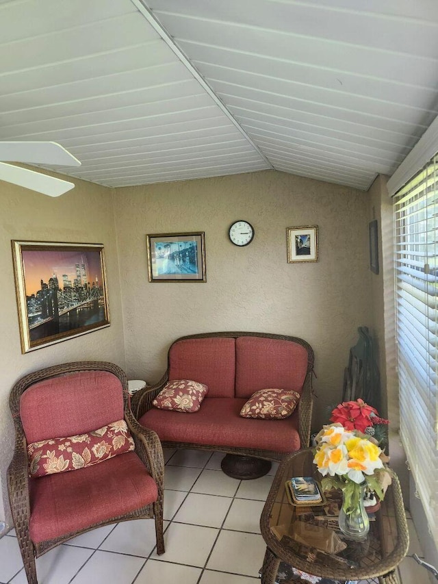 5794 Moss Ct Unit 7, Fort Pierce, FL 34982 - tiled living room featuring lofted ceiling