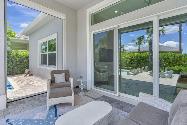 view of sunroom
