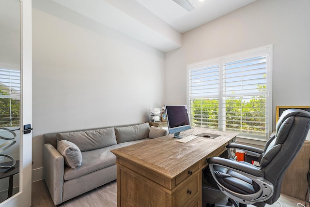 20049 SE Bridgewater Dr, Jupiter, FL 33458 - office area featuring light wood-style floors