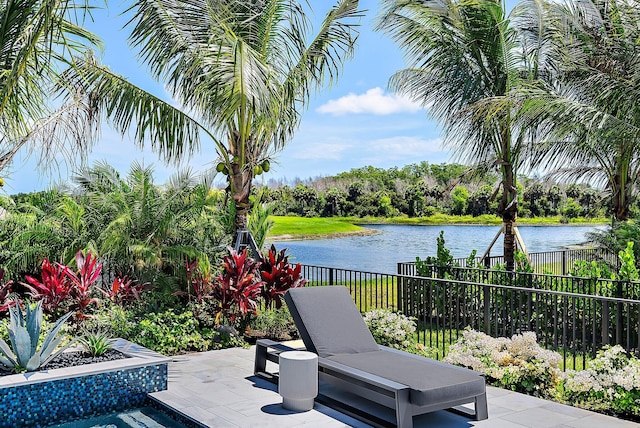 20049 SE Bridgewater Dr, Jupiter, FL 33458 - view of patio / terrace with a water view