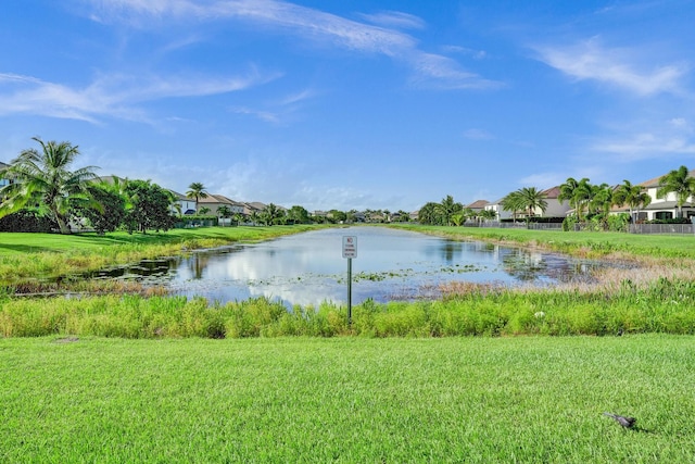 water view featuring nearby suburban area