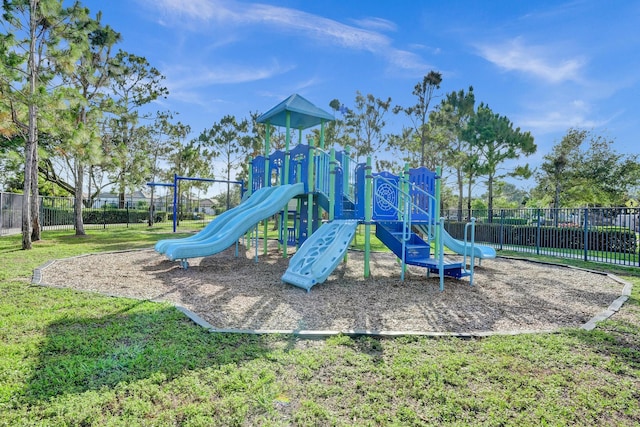 view of community jungle gym