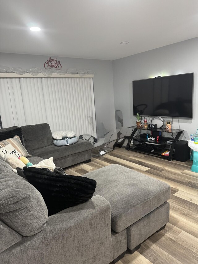 4155 NW 90th Ave Unit 106, Coral Springs, FL 33065 - living room featuring wood finished floors and recessed lighting