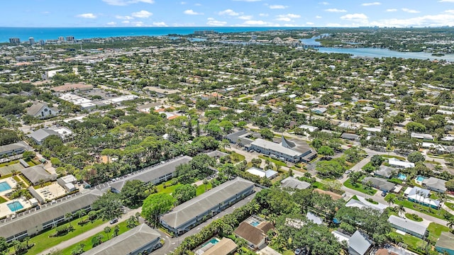 drone / aerial view of a large body of water