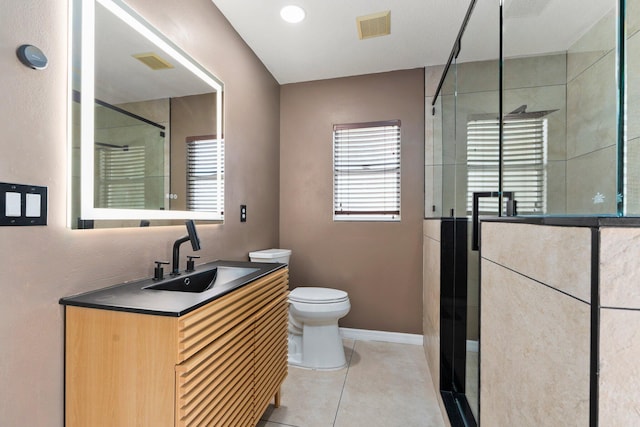 632 SW Mccall Rd, Port Saint Lucie, FL 34953 - full bathroom with toilet, vanity, and a stall shower