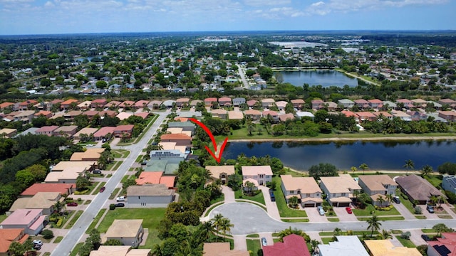 116 Ibisca Ter, Royal Palm Beach, FL 33411 - aerial view of property and surrounding area featuring nearby suburban area and a nearby body of water