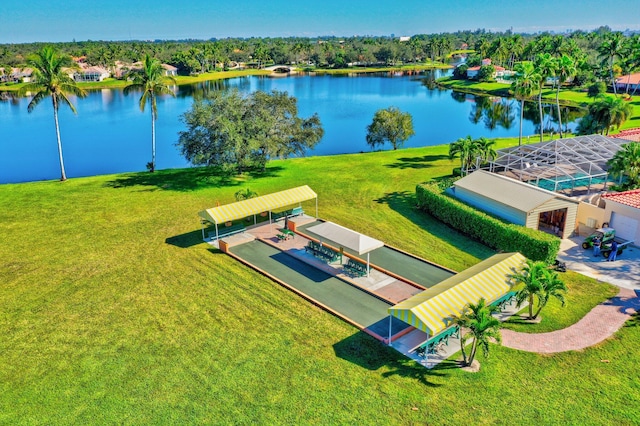 2211 Vero Beach Ln, West Palm Beach, FL 33411 - view of home's community with a water view and a yard