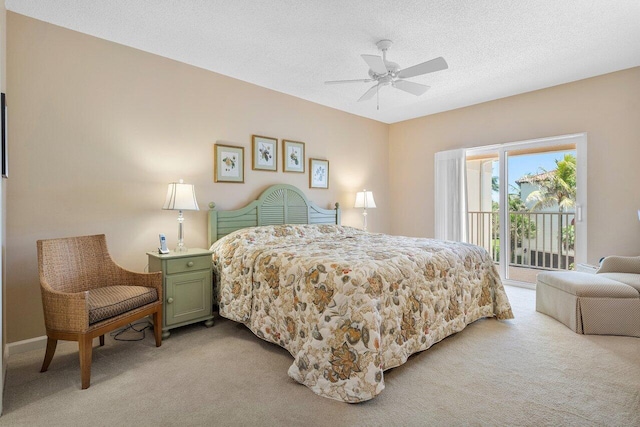 5900 Old Ocean Blvd Unit C6, Ocean Ridge, FL 33435 - bedroom featuring access to outside, light carpet, and a ceiling fan