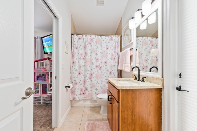 3552 SW Dellamano St, Port Saint Lucie, FL 34953 - full bath with vanity, tile patterned floors, and toilet