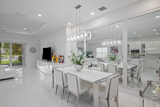 12582 Copper Mountain Pass, Boynton Beach, FL 33473 - dining area featuring light tile patterned floors and recessed lighting