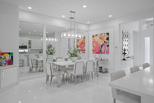12582 Copper Mountain Pass, Boynton Beach, FL 33473 - dining space featuring recessed lighting and a chandelier
