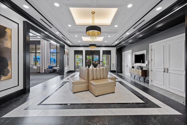 12582 Copper Mountain Pass, Boynton Beach, FL 33473 - lobby featuring crown molding and recessed lighting