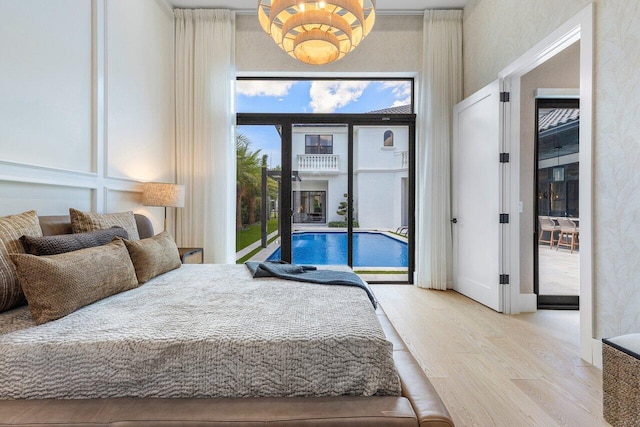 17709 Circle Pond Ct, Boca Raton, FL 33496 - view of swimming pool featuring a chandelier