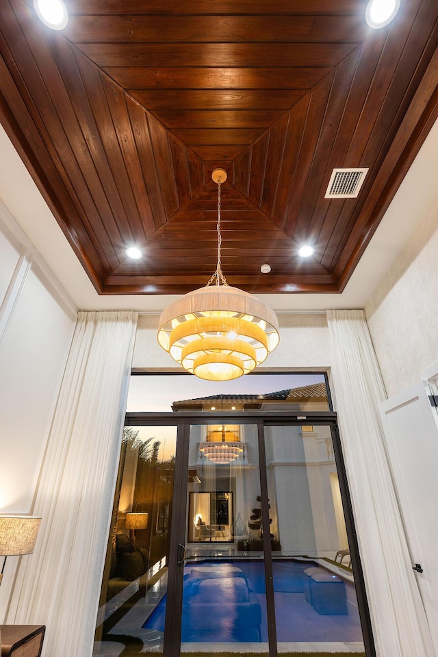 17709 Circle Pond Ct, Boca Raton, FL 33496 - view of swimming pool featuring a chandelier