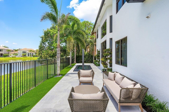 17709 Circle Pond Ct, Boca Raton, FL 33496 - view of patio featuring an outdoor living space