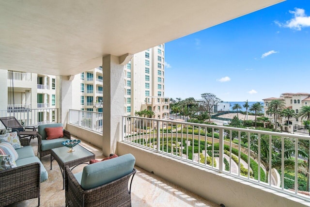 3740 S Ocean Blvd Unit 403, Highland Beach, FL 33487 - balcony featuring outdoor lounge area