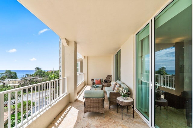 3740 S Ocean Blvd Unit 403, Highland Beach, FL 33487 - balcony featuring a water view