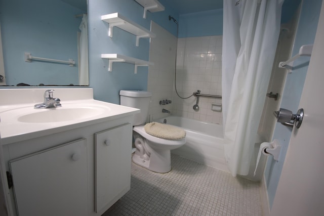 7955 NW 5th Ct Unit 103, Margate, FL 33063 - full bath with shower / bath combo, vanity, tile patterned flooring, and toilet