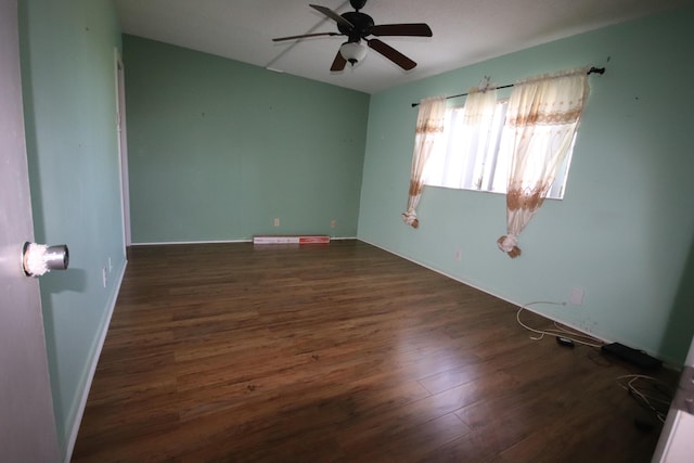 7955 NW 5th Ct Unit 103, Margate, FL 33063 - spare room with ceiling fan and wood finished floors