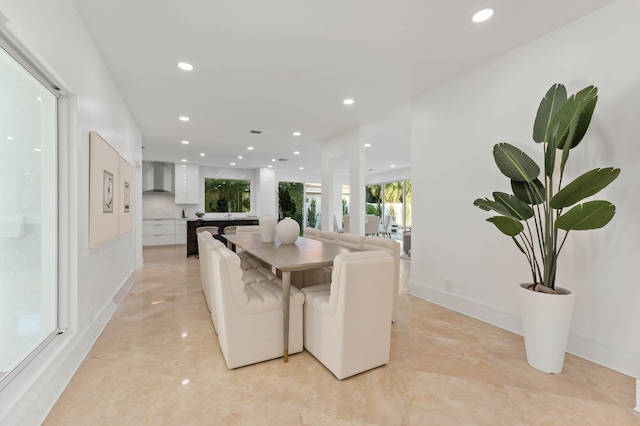 2646 NW 49th St, Boca Raton, FL 33434 - dining space featuring recessed lighting and baseboards
