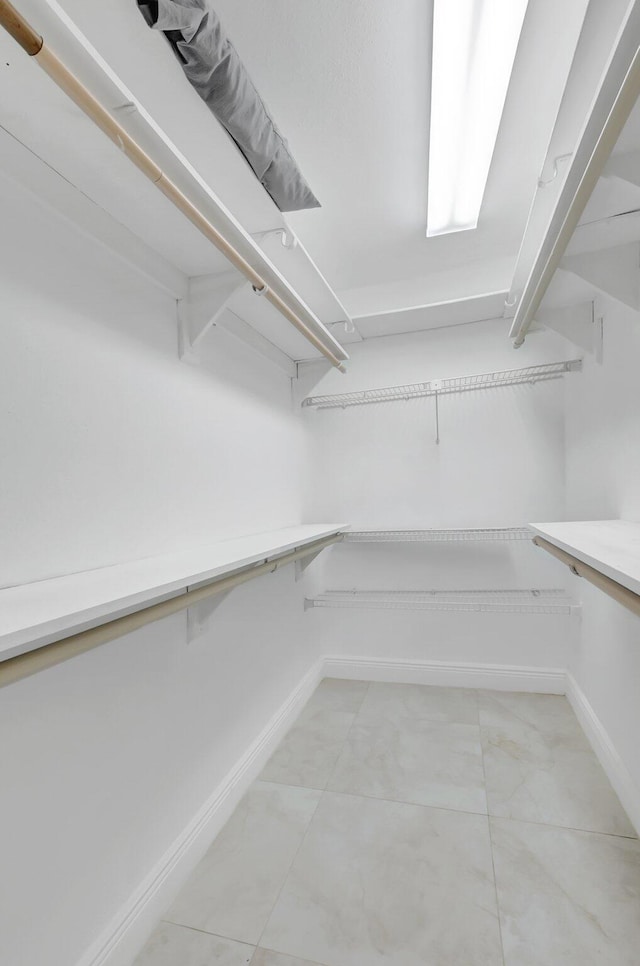 view of walk in closet