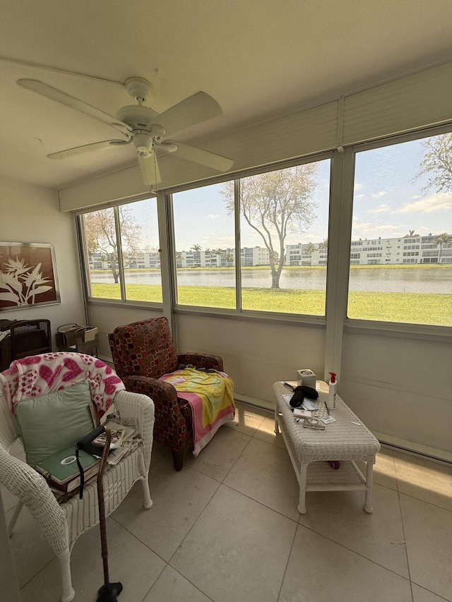 1008 Wolverton A, Boca Raton, FL 33434 - sunroom with ceiling fan