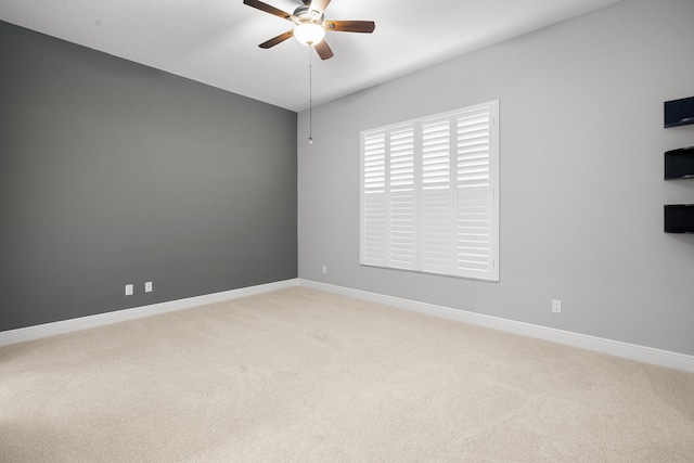 17009 SW Sapri Way, Port Saint Lucie, FL 34986 - spare room with ceiling fan, light colored carpet, and baseboards