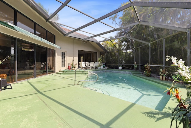 17902 Milburn Way, Boca Raton, FL 33498 - outdoor pool with a patio area and glass enclosure