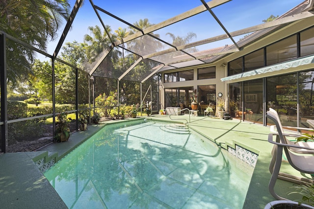 17902 Milburn Way, Boca Raton, FL 33498 - outdoor pool featuring a lanai