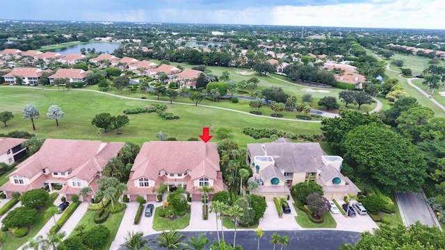 5845 NW 24th Ave Unit 1103, Boca Raton, FL 33496 - aerial view of property and surrounding area featuring a golf club, nearby suburban area, and a large body of water